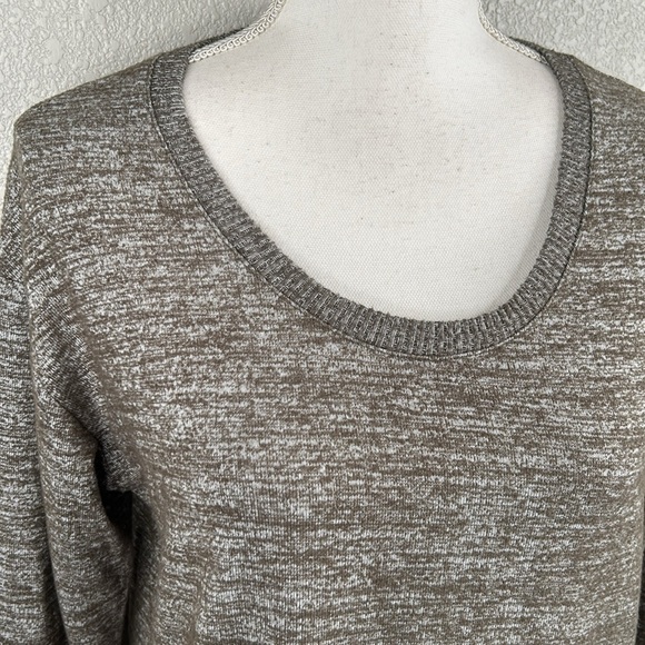 Gap Green & White Space Dye Super Soft Crewneck Long Sleeve Top Size Small - Picture 2 of 7